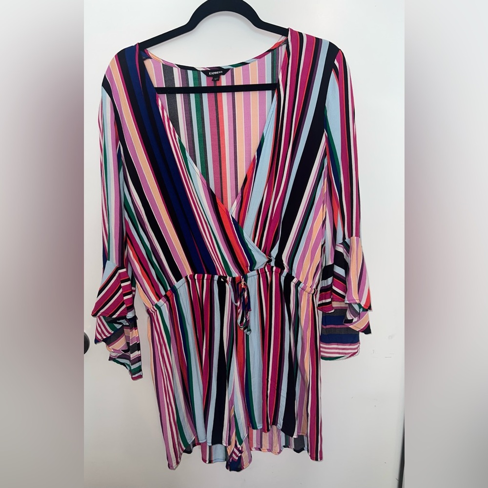 Express Colorful Striped Top